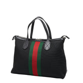 グッチ シェリーライン ハンドバッグ ショルダーバッグ 2WAY 630923 ブラック マルチカラー キャンバス レザー レディース GUCCI 【中古】